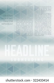 Abstract layout. Template of page for newsletter. CMYK color mode