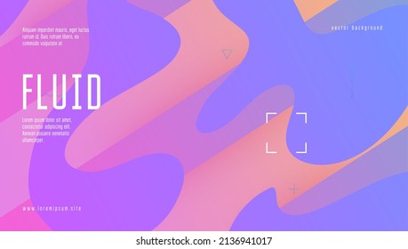 Abstract Layout. Trendy Page. Flow Landing Page. Digital Cover. Neon Shapes. Spectrum Composition. Wavy Modern Poster. Violet Bright Background. Violet Abstract Layout
