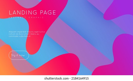 Abstract Layout. Wave Landing Page. Graphic Frame. Creative Invitation. Cool Liquid Banner. Digital Design. Purple Vibrant Poster. Fluid Concept. Magenta Abstract Layout
