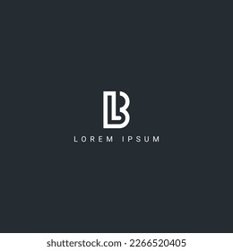 Abstract LB BL letter simple style logo design vector template.