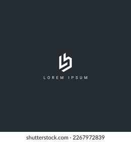 Abstract LB BL letter simple style logo design vector template.