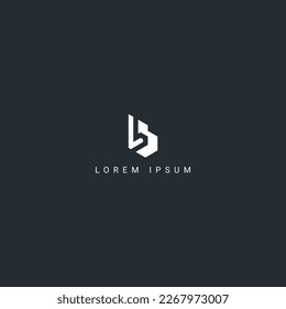 Abstract LB BL letter simple style logo design vector template