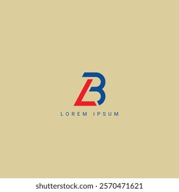 Abstract LB, BL Letters Logo Initial Based Monogram Icon Vector