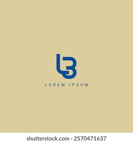 Abstract LB, BL Letters Logo Initial Based Monogram Icon Vector