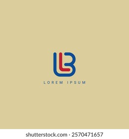 Abstract LB, BL Letters Logo Initial Based Monogram Icon Vector