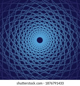 Abstract lblue inear Spiral Background. High Saturated. Gradients Different Geometrical Shapes