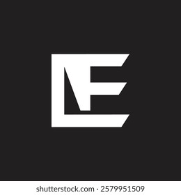 Abstract LE or EL letter initial logo design modern unique and creative style illustration vector design template inspiration.