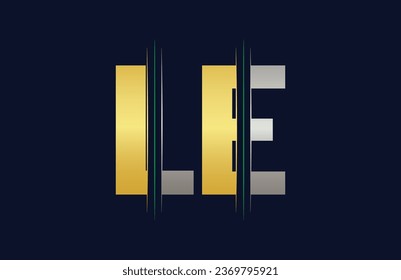 Abstract LE letter logo design template. Vector Logo Illustration.