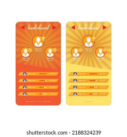 abstract leaderboard concept. Game Leaderboard UI