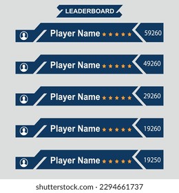 Abstract Leaderboard Game Vectors design