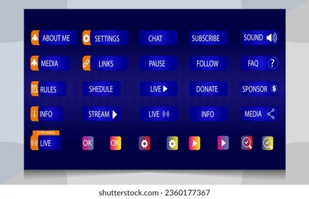 Abstract Leaderboard Game Vectors template design