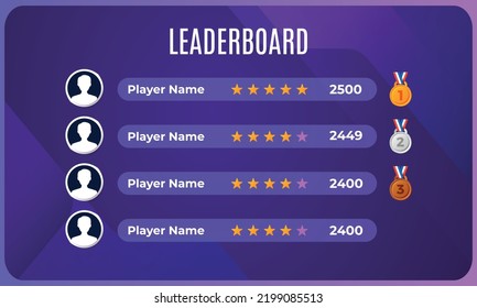 abstract leaderboard illustration. Abstract Leaderboard Game Vectors design