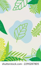 Abstract leaf background Design for Web, Banner, Backdrop, Vector illustration