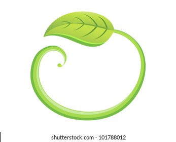 abstract leaf based template vector illustration
