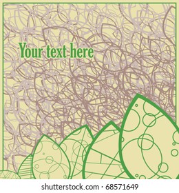 abstract leaf card design