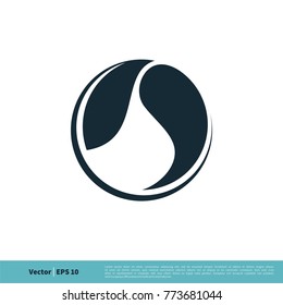 Abstract Leaf Circle Icon Vector Logo Template Illustration Design. Vector EPS 10.