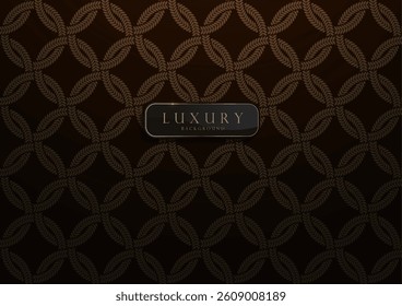 Abstract leaf circle shape on lack background. Modern stylish vector wallpaper for desktop, laptop, and digital screens. elegant illustration, not AI-generated.