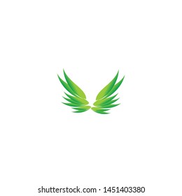 abstract a leaf with color gradations logo template