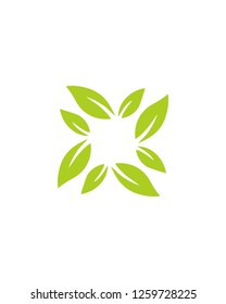 Abstract Leaf Colorful Logo Template