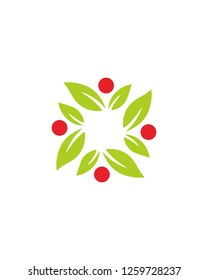 Abstract Leaf Colorful Logo Template