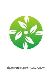 Abstract Leaf Colorful Logo Template