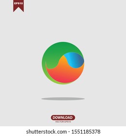 Abstract leaf concept logo vector design