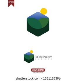 Abstract leaf concept logo vector design