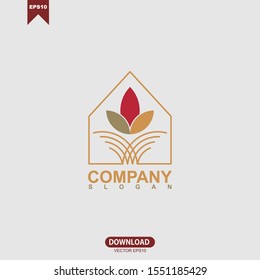 Abstract leaf concept logo vector design