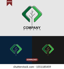 Abstract leaf concept logo vector design