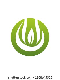 Abstract Leaf Drop water Logo Template