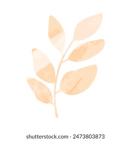 Abstract Leaf Element Watercolor Background.