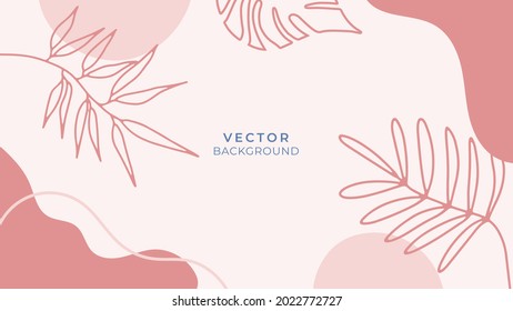 Abstract leaf floral boho creative universal artistic templates. Abstract trendy art card. Good for poster, card, invitation, flyer, cover, banner, placard, brochure. Organic background