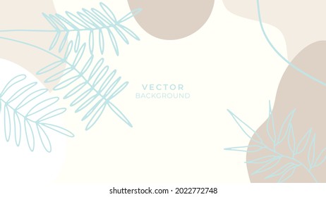 Abstract leaf floral boho creative universal artistic templates. Abstract trendy art card. Good for poster, card, invitation, flyer, cover, banner, placard, brochure. Organic background