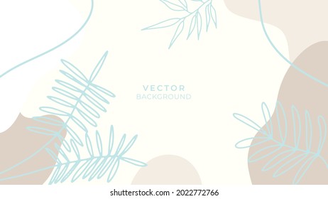 Abstract leaf floral boho creative universal artistic templates. Abstract trendy art card. Good for poster, card, invitation, flyer, cover, banner, placard, brochure. Organic background