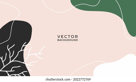 Abstract leaf floral boho creative universal artistic templates. Abstract trendy art card. Good for poster, card, invitation, flyer, cover, banner, placard, brochure. Organic background