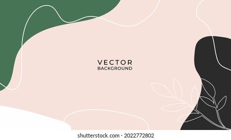 Abstract leaf floral boho creative universal artistic templates. Abstract trendy art card. Good for poster, card, invitation, flyer, cover, banner, placard, brochure. Organic background