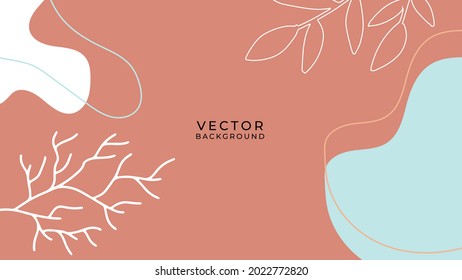 Abstract leaf floral boho creative universal artistic templates. Abstract trendy art card. Good for poster, card, invitation, flyer, cover, banner, placard, brochure. Organic background