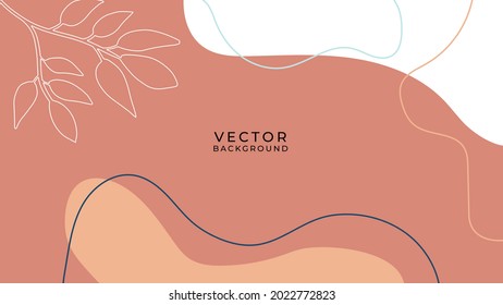 Resumen de las plantillas artísticas universales creativas del boho floral de hoja. Resumen de la carta de arte de moda. Ideal para carteles, tarjetas, invitaciones, volantes, portadas, banner, carteles, folletos. Fondo orgánico