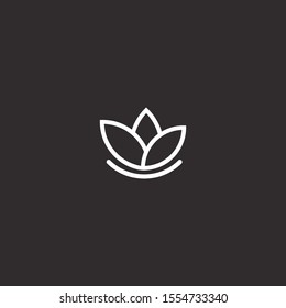Abstract leaf flower logo icon vector design