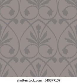 Abstract leaf and flower ornament background tile