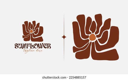 Abstract Leaf Flower Tree Logo Template. Universal creative premium symbol. Vector illustration. Creative Minimal design template. Symbol for Corporate Business Identity