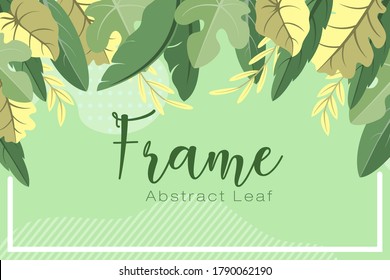abstract leaf frame warm tropical season design