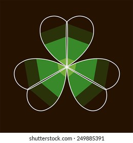 Abstract leaf of a green flat clover