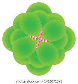 Abstract leaf green gradient color,teratai, clover