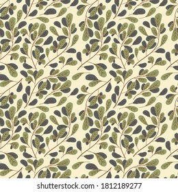 Abstract leaf, green ornament pattern background
