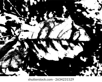 Abstract leaf grunge vector artistic pattern background and texture. 