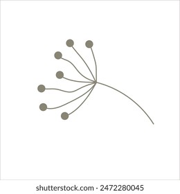 Abstract leaf hand drawn vector element