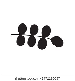 Abstract leaf hand drawn vector element