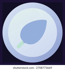 Abstract Leaf Icon Design em Calmante Pastel Cores no fundo escuro