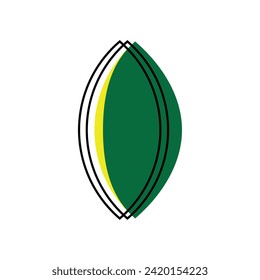 abstract leaf icon isolated on white background vector illustration